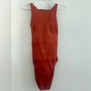 Summersalt Tie Back Orange One Piece Swimsuit Size 6